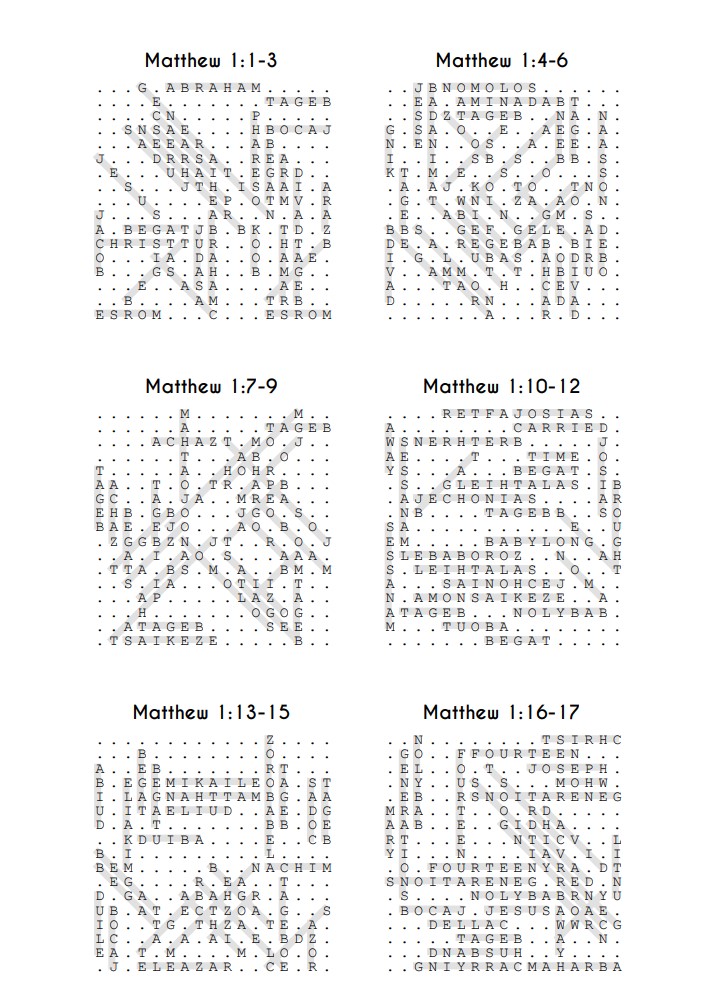 Searching Through Matthew, Vol 1 (1-15)