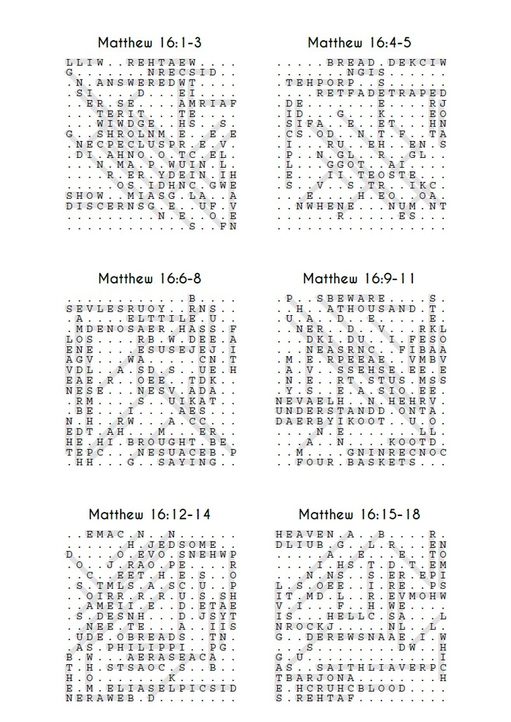 Searching Through Matthew, Vol 2 (16-28)