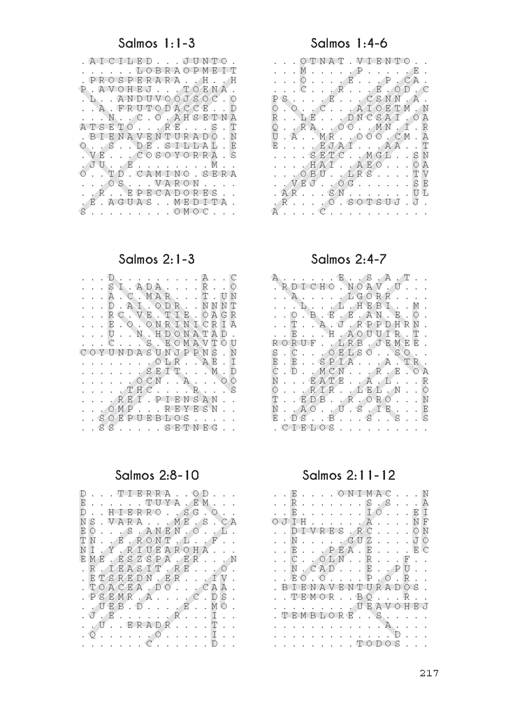Buscando en los Salmos: Salmos 1-41