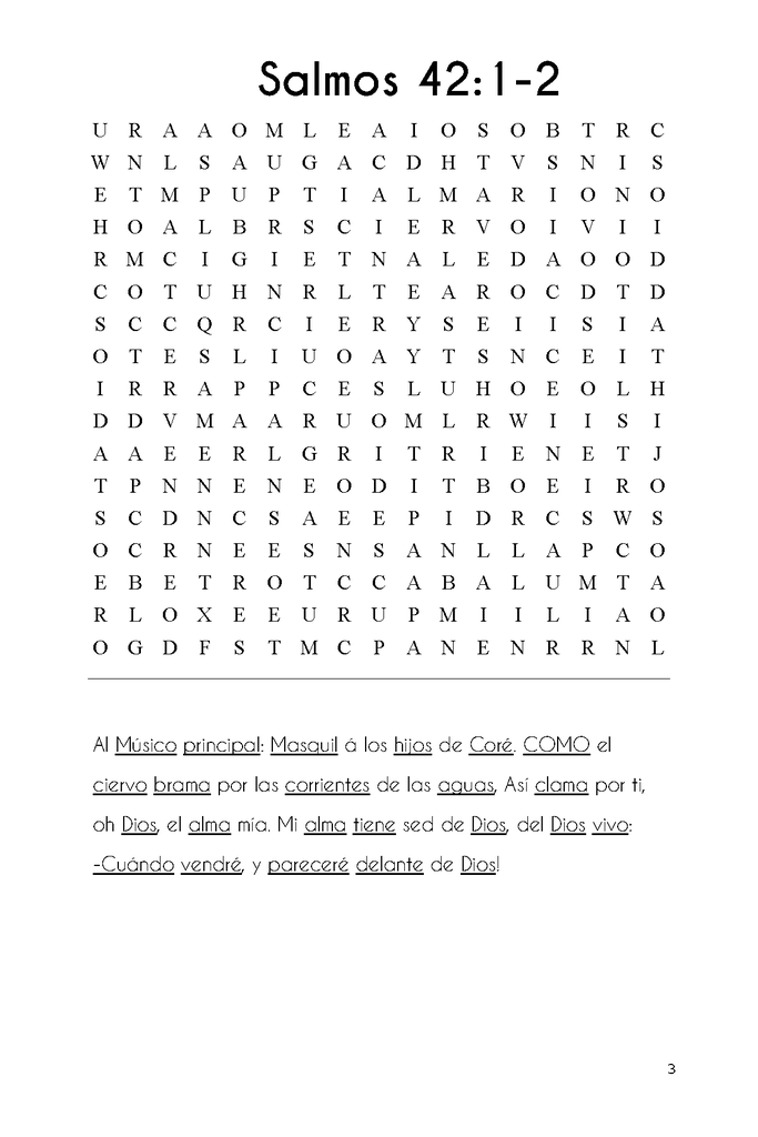 Buscando en los Salmos: Salmos 42-72