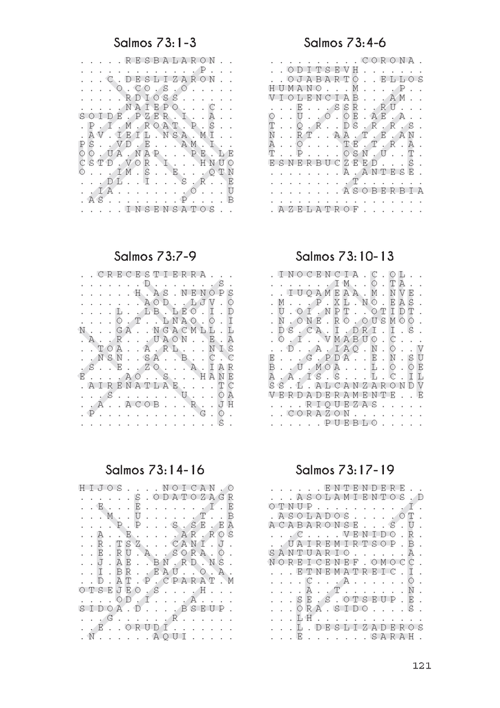 Buscando en los Salmos: Salmos 73-89