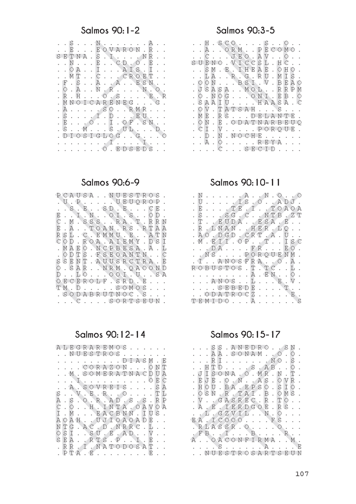 Buscando en los Salmos: Salmos 90-106