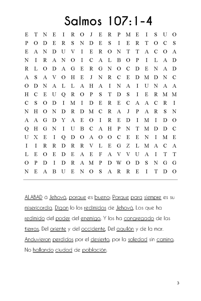 Buscando en los Salmos: Salmos 107-150