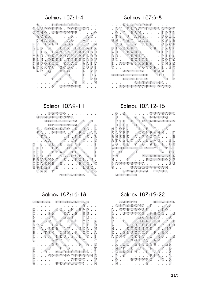 Buscando en los Salmos: Salmos 107-150