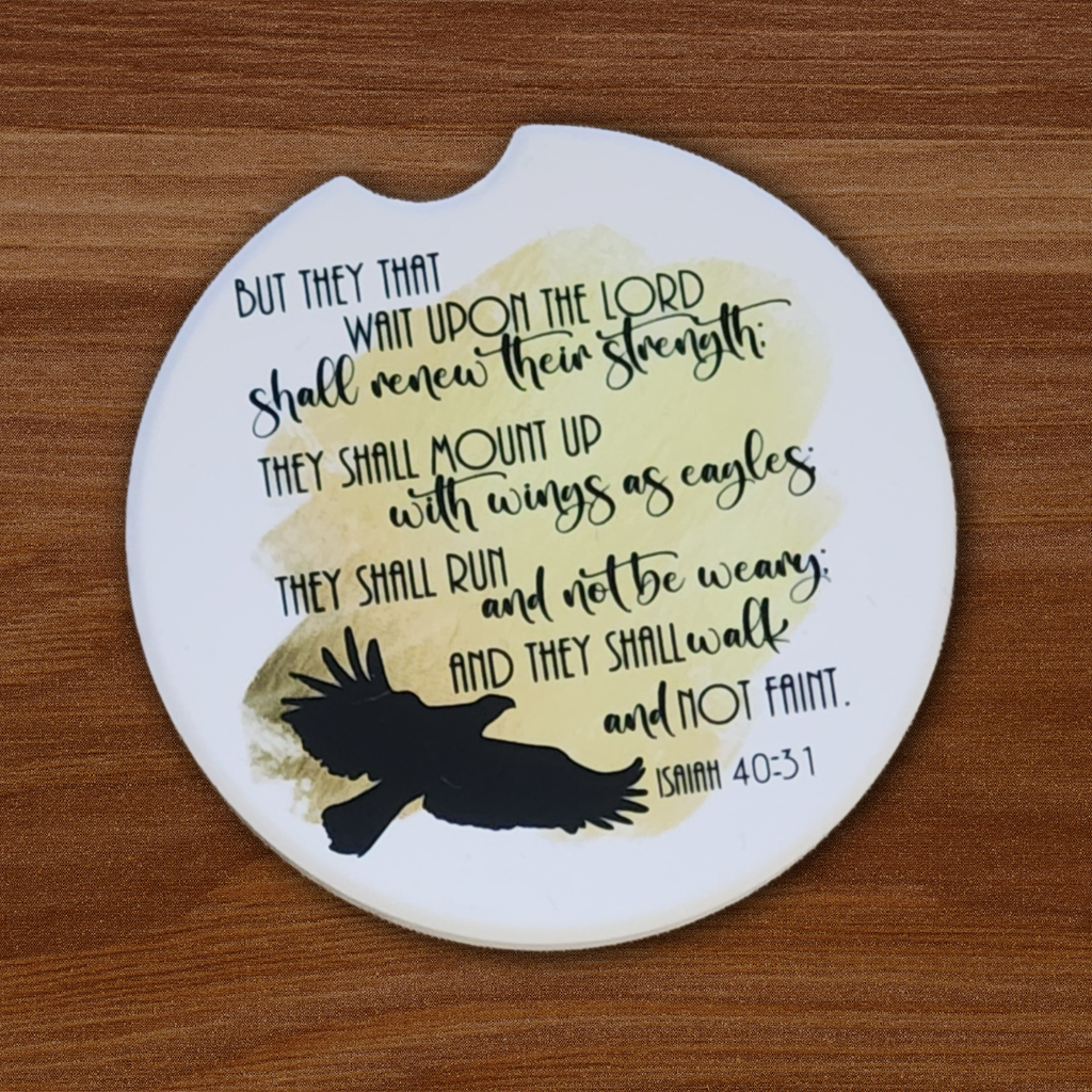 Isaiah 40:31 Car Coaster