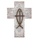 Wall Cross - Ichthys & The Lord's Prayer