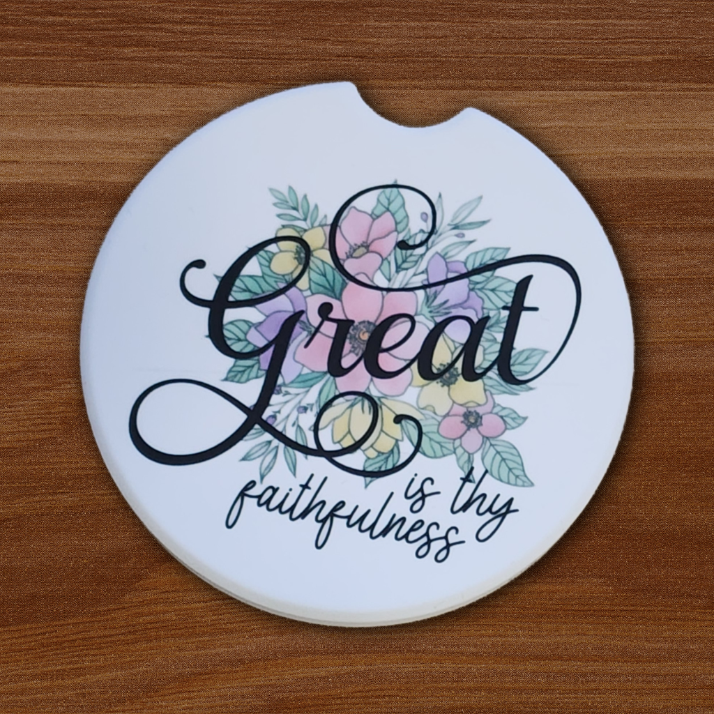 Great is thy Faithfulness Car Coaster