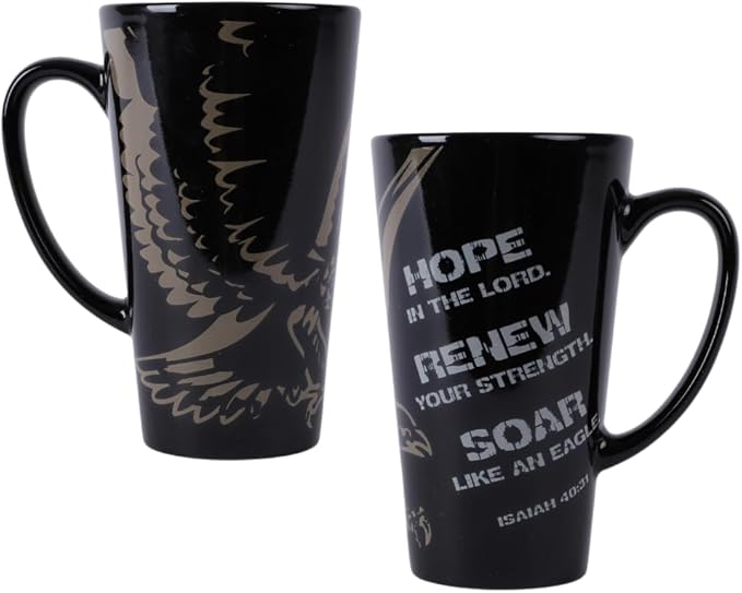 Isaiah 40:31 Latte Mug (Hope/Renew/Soar)