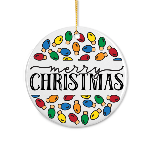 Merry Christmas Lights Ornament