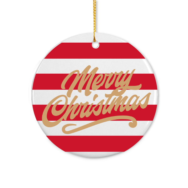 Merry Christmas Retro Ornament