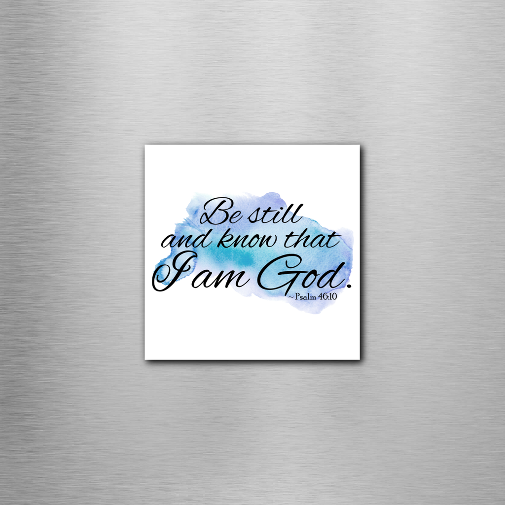 Psalm 46:10 Square Magnet