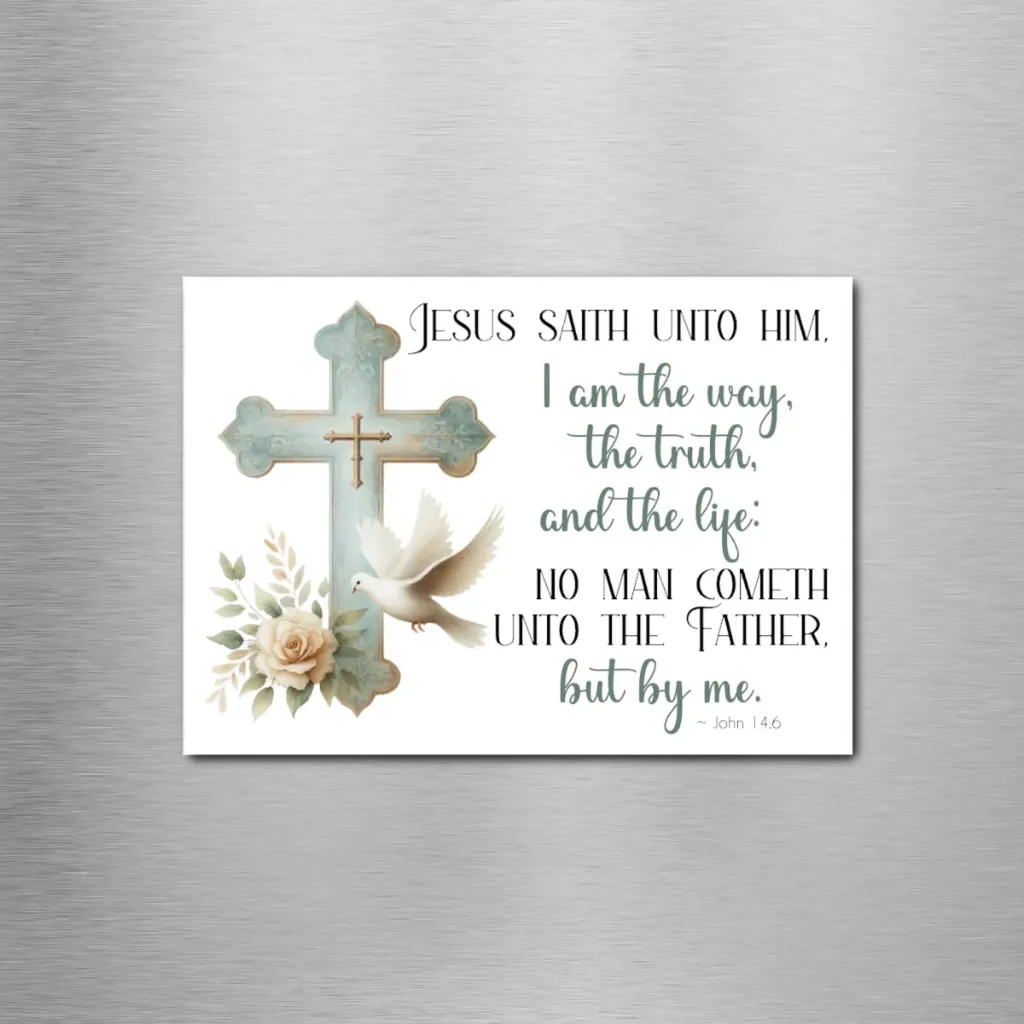 John 14:6 Dove Rectangle Magnet