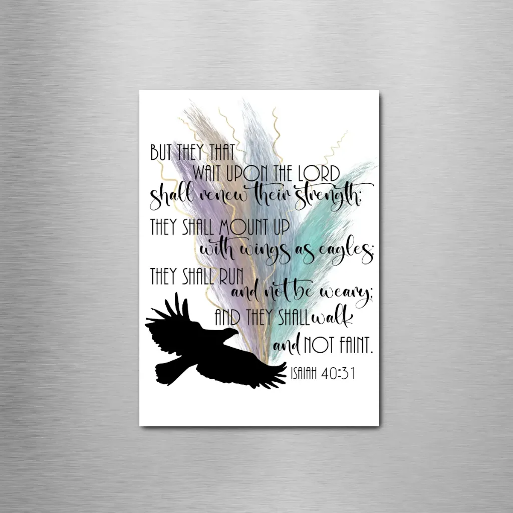 Isaiah 40:31 Pampas Rectangle Magnet