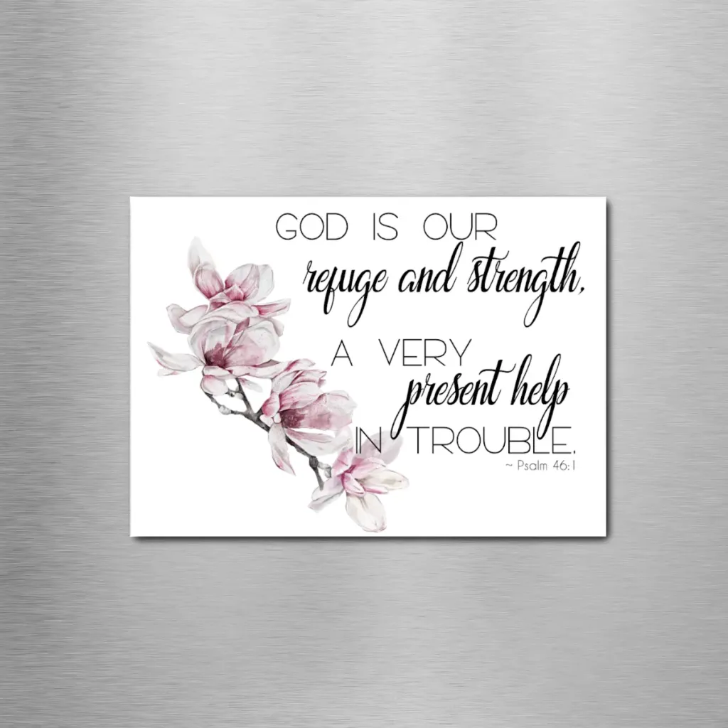 Psalm 46:1 Branch Rectangle Magnet